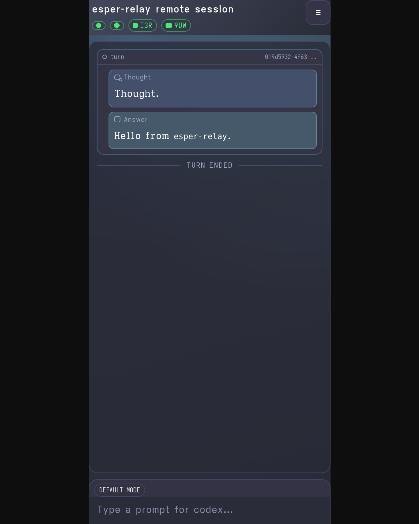 Thread view in Esper Relay